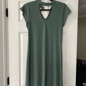 Green flowy dress